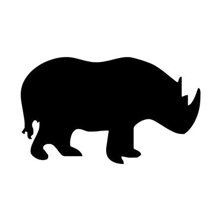 Rhino Iron on Decal